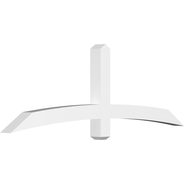 Ekena Millwork Bellingham Architectural Grade PVC Gable Bracket, 72"W x 24"H x 4"D x 4"F, 8/12 Pitch GBP072X24X0404BEL00 - main